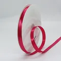 Polished rose red satin ribbon roll in color 175 for elegant gift wrapping and crafts - Rose Red
