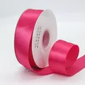 Cinta de satén de poliéster rosa rojo de 4 cm para envolver regalos y manualidades DIY - Rosa rojo