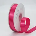 Cinta de raso de poliéster rojo rosa, 2cm de ancho para lazos DIY y envoltorio de regalos - Rosa rojo