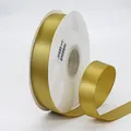 Cinta de poliéster oro oscuro de 2cm para lazos DIY y envolver regalos - Dorado