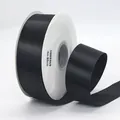 Cinta de raso negra de 4cm 50 yardas para envolver regalos y decoración artesanal - Negro