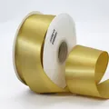 Deep gold single-sided polyester ribbon 5cm wide 50 yards for gift wrapping - Gold