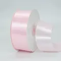 Single roll of light pink 4cm satin ribbon on white spool for gift wrapping - 4cm*45m / Pink