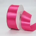 Deep pink 4cm satin ribbon roll with glossy finish for elegant gift wrapping - 4cm*45m / Rose Red