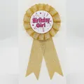 Chapa de cinta dorada Birthday Girl con purpurina para celebraciones de cumpleaños - Estilo Birthday Girl / Amarillo
