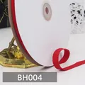 Red herringbone 1cm cotton ribbon on spool with item number BH004 for sewing craft - Red Style (BH004)