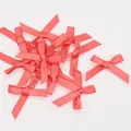 6mm coral pink satin ribbon bows for DIY handmade crafts and clothing accessories - Watermelon red