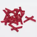 6mm dark red mini satin ribbon bows for DIY handmade clothing and lingerie crafts - Burgundy