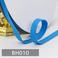Blaues 1cm Fischgrätenband aus Baumwolle auf einer Spule für Näharbeiten und Besätze - 010# Pfauenblau * 45 Meter Pro Rolle