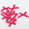 6mm rose pink mini satin ribbon bows for DIY sewing crafts and apparel accessories - Rose Red