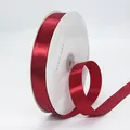 Donkerrood 2cm polyester satijnlint op rol met zijdeglans voor luxe cadeauverpakkingen - 2cm x 91m / Wijnrood(260#)
