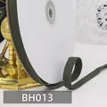 Olivgrünes 1cm Fischgräten Baumwoll-Gurtband für Nähen und Basteln, Artikel BH013 - Armeegrüner Stil (BH013)