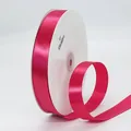 Rozerood 2cm polyester satijnen lint voor cadeauverpakking op een witte plastic spoel - 2cm x 91m / Rozerood (175#)