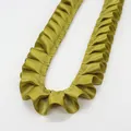2.5cm wide olive green ruffled pleated satin ribbon for DIY sewing and gift decor - Bulk Pack / Bronze