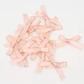 Hellrosa 6mm Mini-Satin-Schleifen für Bastelarbeiten und handgefertigte Dekorationen - Champagnerrosa