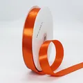 Ruban de satin orange en polyester de 2cm pour emballages cadeaux et décorations - 2cm x 91m / Orange (750#)