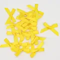 6mm hellgelbe Mini-Polyester-Satinschleife für DIY handgemachte Kleidungsdekoration - Goldgelb