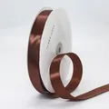 Ruban de satin marron café de 2cm sur rouleau avec finition soyeuse pour emballages - 2cm x 91m / Café (74#)
