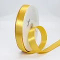 Ruban de satin jaune doré de 2cm avec lustre en soie pour emballage cadeau - 2cm x 91m / Jaune d'or (660#)