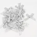 Packung silbergraue 6mm Satin-Minischleifen für DIY-Nähen und Lingerie-Dekoration - Silber