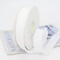 White frayed edge grosgrain ribbon on white card spool for luxury gift wrapping - Medium Width (ai-2.5cm) / White