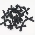 Set mit 6 mm schwarzen Ripsbandschleifen für DIY-Handwerk und Dessous-Accessoires - Schwarz