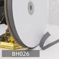 Graues 1cm Baumwoll-Fischgrätenband auf weißer Rolle für Näharbeiten und DIY-Projekte - 026# Grau * 45 Meter Pro Rolle
