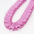 Nastro a quadri con volant in viola e bianco per cucito fai-da-te e artigianato - Rosa Rosso