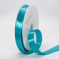 Ruban de satin polyester bleu paon de 2 cm pour emballage cadeau et décorations - 2cm x 91m / Bleu paon (343#)