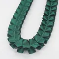 Deep green pleated ruffled ribbon trim for DIY sewing and clothing decoration - Extended Version / Dark Green