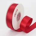 Roll of 2.5cm red satin gift ribbon for flower box packaging and DIY bows - Red