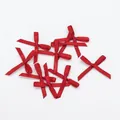 Set mini rode satijnen strikjes voor doe-het-zelf handwerk en kledingaccessoires - Donkerrood