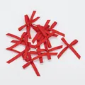Grootverpakking kleine rode satijnen strikjes voor DIY-projecten en kledingaccessoires - Echt Rood