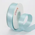 Light blue satin ribbon roll 2.5cm width for gift wrapping, color code 322# - Light Blue