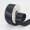 3.8cm metallic black glitter satin ribbon roll for gift wrapping and floral bouquets - Black
