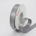 2cm silver glitter metallic ribbon roll for gift wrapping and bow DIY crafts - Gray (012#)
