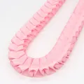 Ruban gros-grain rose de 2,5 cm avec design plissé pour couture DIY et loisirs créatifs - Rose Clair