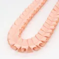Ruban gros-grain plissé abricot 2,5cm pour accessoires de vêtements et emballages cadeaux - Rose Champagne