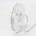 1cm Silbernes Metallband Rolle 022 für Geschenkverpackungen und Blumendekorationen - Schmaler Stil / Weiß