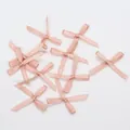 Mini nœuds en ruban de satin rose clair de 3mm pour bricolage et accessoires de mode - Rose Champagne