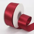 4cm dark red satin gift ribbon on a roll for elegant flower box packaging and bows - Burgundy