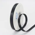 Black satin ribbon roll 1cm wide with glossy finish for gift box packaging and DIY crafts - Narrow Style / Black
