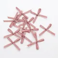 Mini nœuds en ruban de satin vieux rose pour couture DIY et décorations vestimentaires - Rose