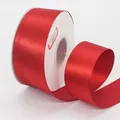 Bright red 4cm satin ribbon roll for gift wrapping and flower box bows decoration - Red