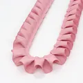 Pink pleated ribbon with ribbed texture for DIY garment accessories and craft trim - Standard Length / Pink