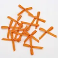 Lot de 10 petits nœuds en ruban de satin orange pour bricolage et accessoires couture - Rouge Orangé