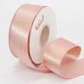 Nastro di raso rosa con glitter dorati, rotolo da 4cm per confezioni regalo e archi - Rosa