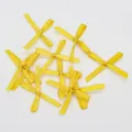 Mini nœuds en ruban jaune vif 3mm pour bricolage manuel et accessoires de vêtement - Or