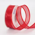 Nastro a righe rosse da 2,5cm su rotolo per confezioni regalo floreali e artigianato DIY - Rosso