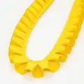Bright yellow pleated ruffled ribbon 2.5cm wide for DIY sewing and garment decoration - Standard Length / Gold